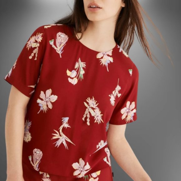 Madewell Tops - MADEWELL Women's button back top floral print NWT